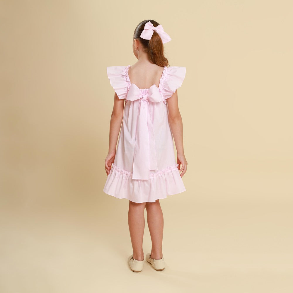 Vestido Infantil Bolonha Rosa Bebê