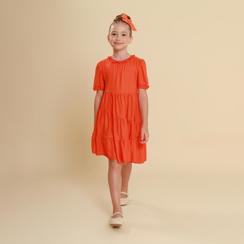 Vestido Infantil Vicenza Laranja