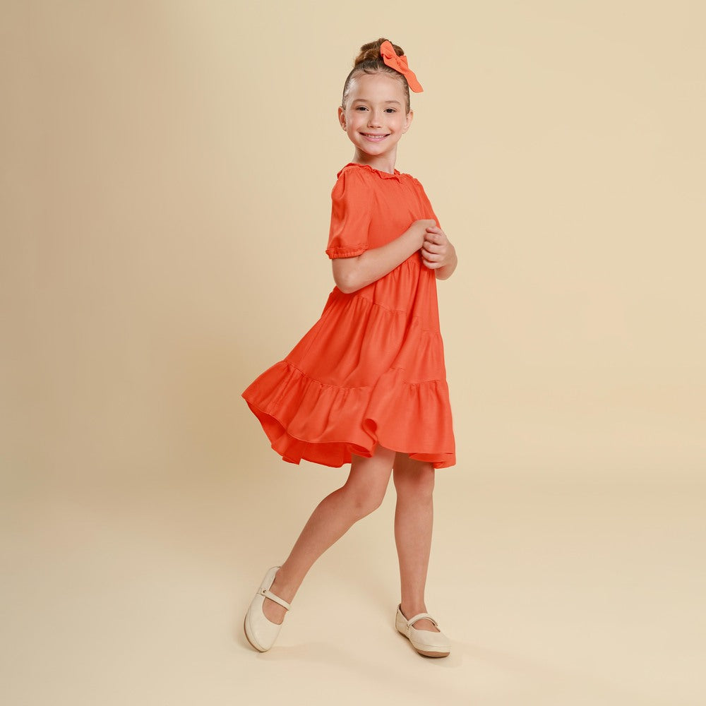 Vestido Infantil Vicenza Laranja