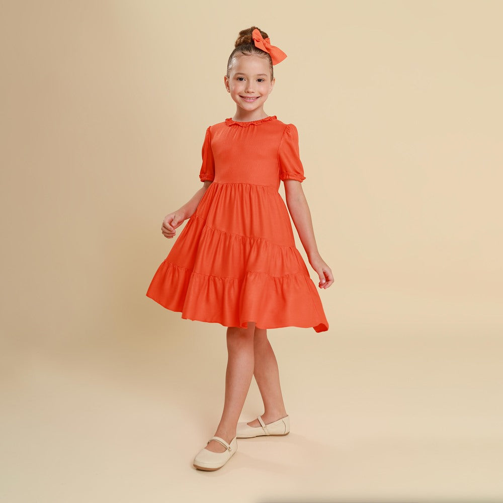 Vestido Infantil Vicenza Laranja