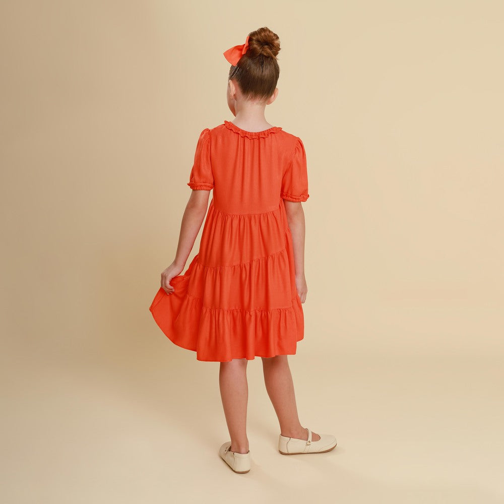 Vestido Infantil Vicenza Laranja