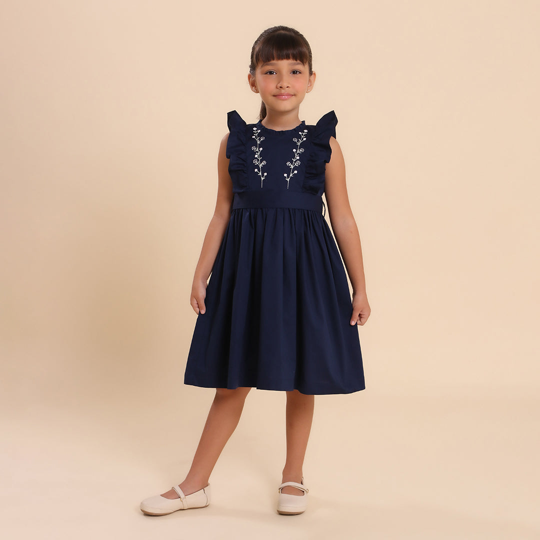 Vestido Infantil Aimée Azul Marinho