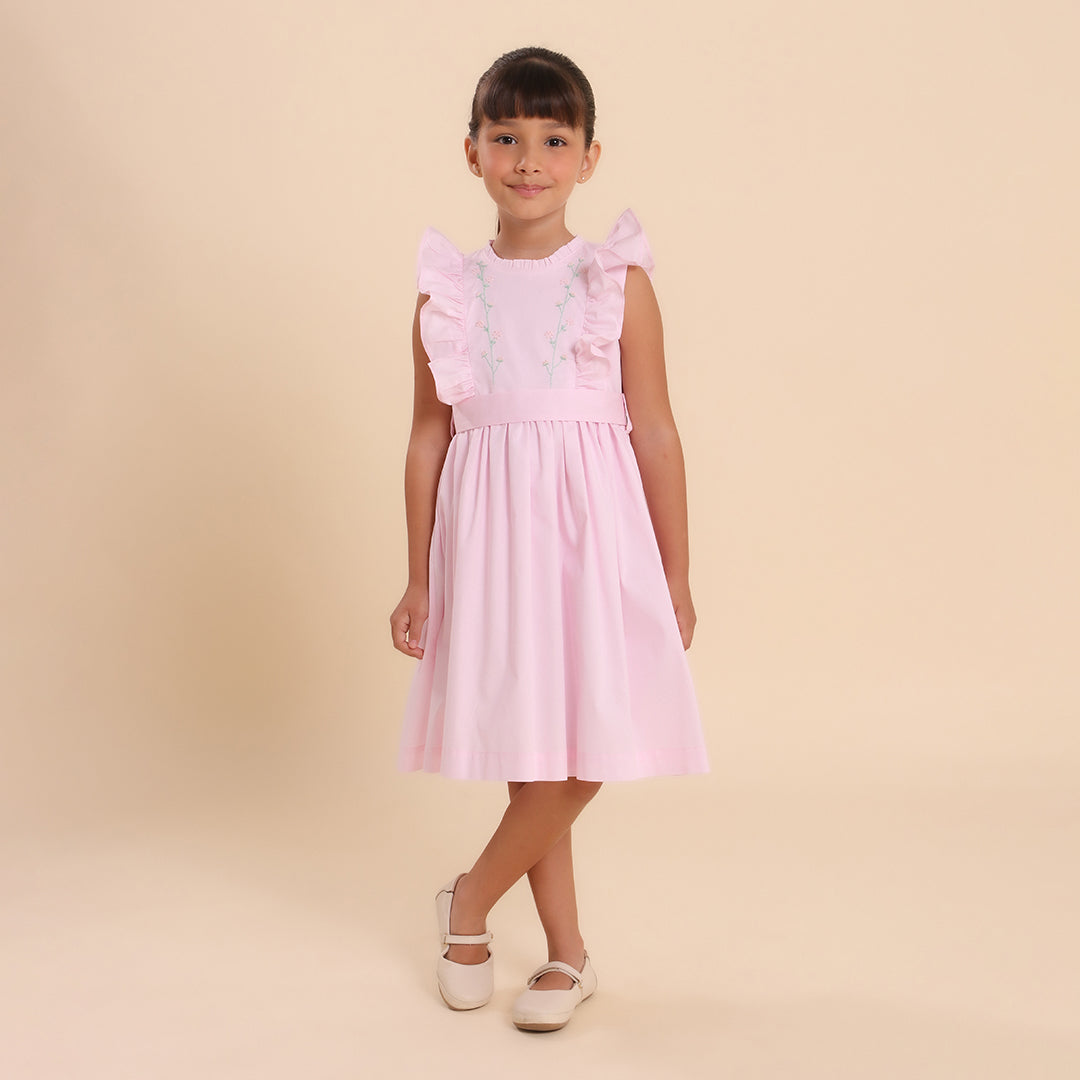 Vestido Infantil Aimée Rosa Bebê