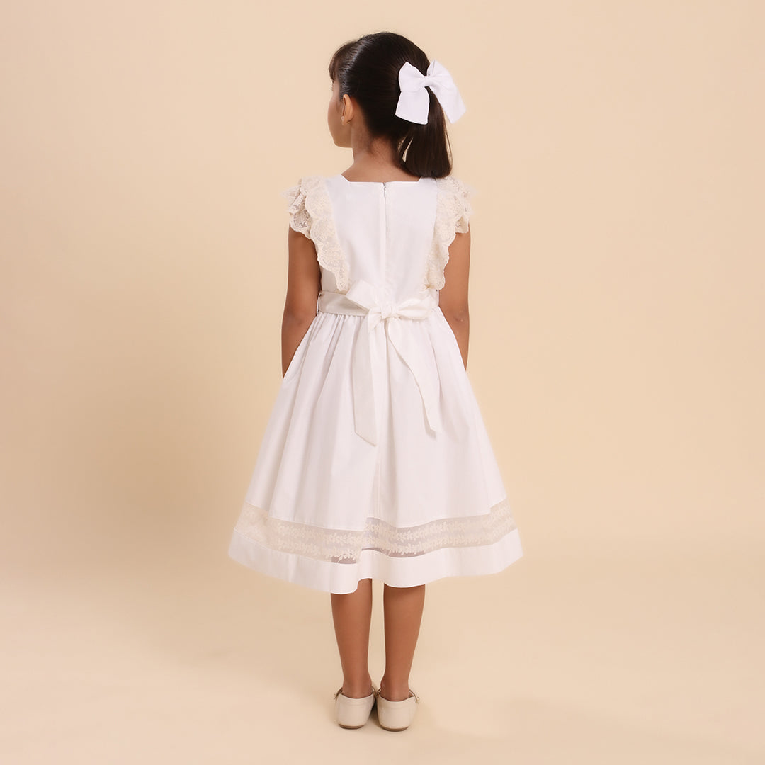 Vestido Infantil Meghan Off White
