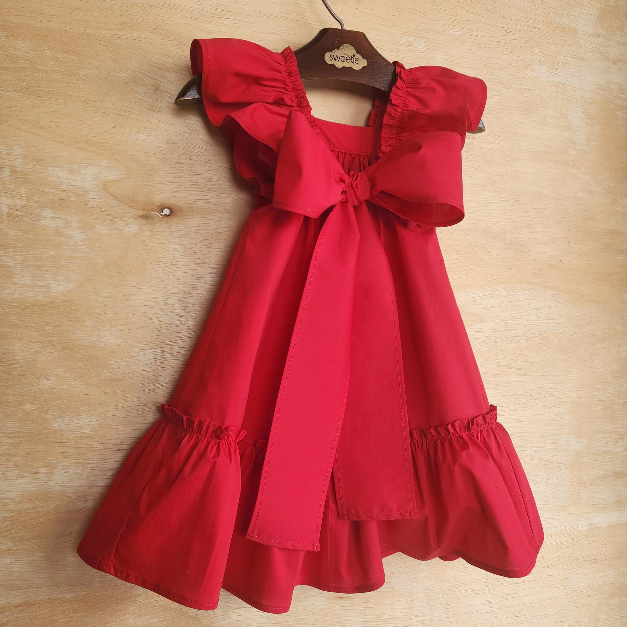 Vestido Bebê Bolonha Vermelho