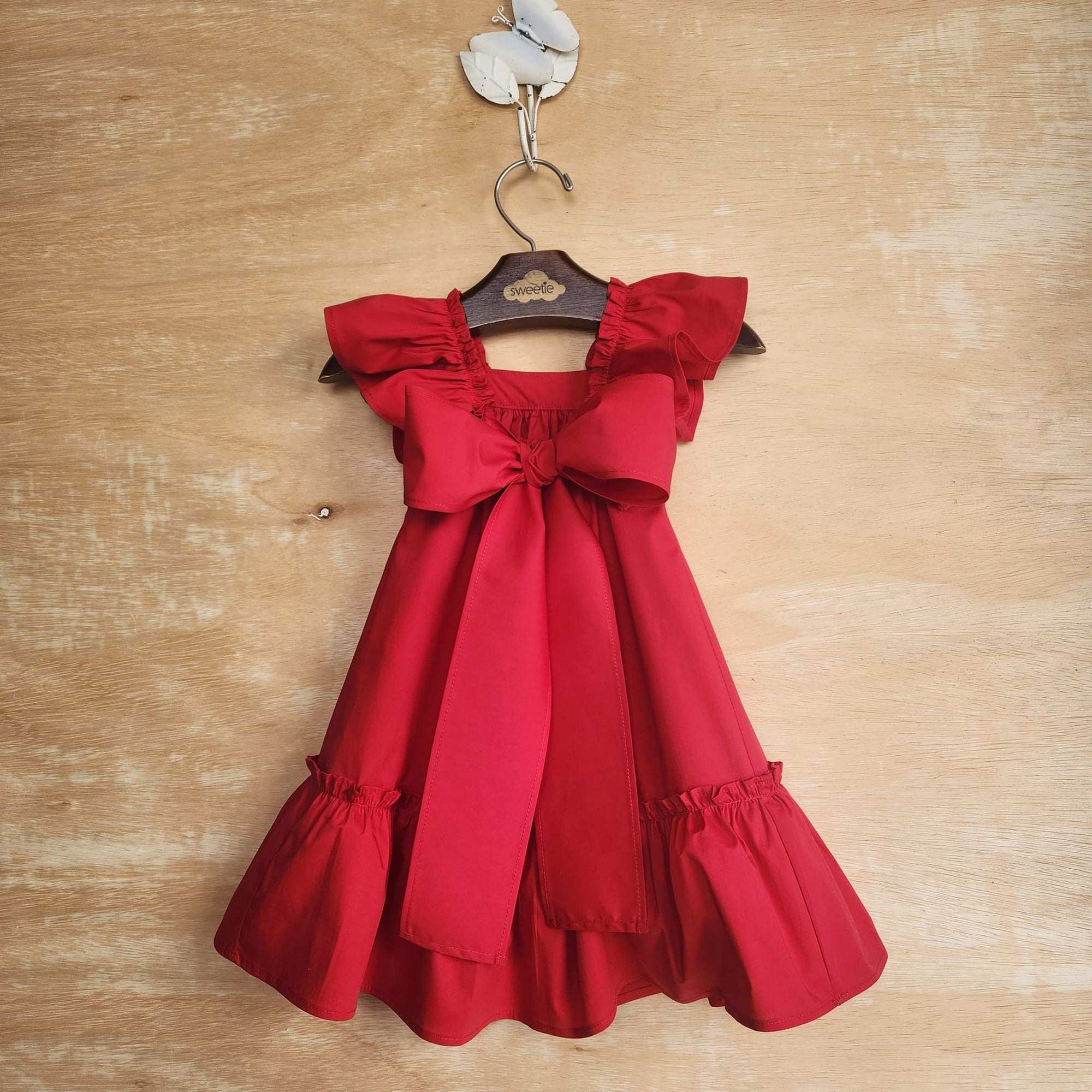 Vestido Bebê Bolonha Vermelho