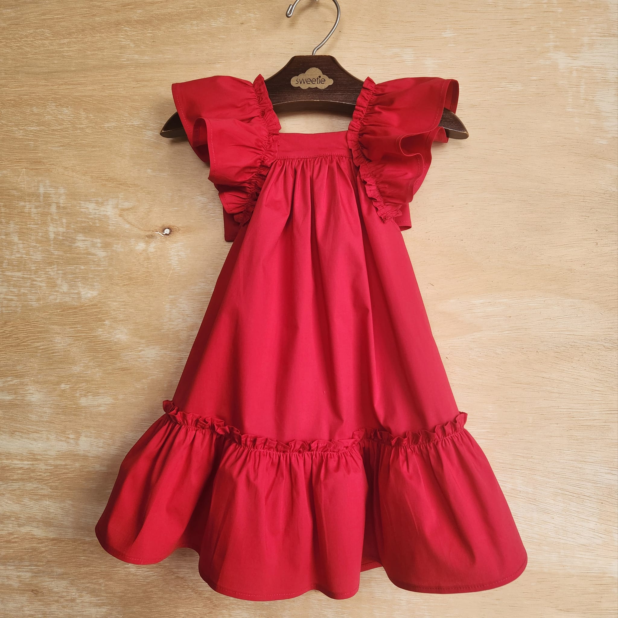 Vestido Bebê Bolonha Vermelho