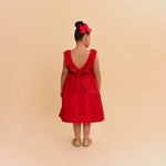 Vestido Festa Infantil Babado Vermelho