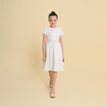 Vestido Infantil Juliette Jacquard Off White