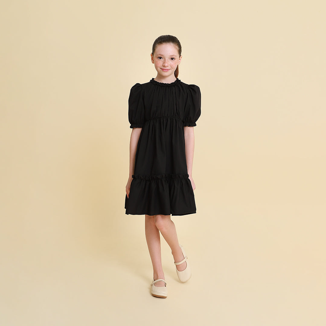 Vestido Infantil Lírio Preto