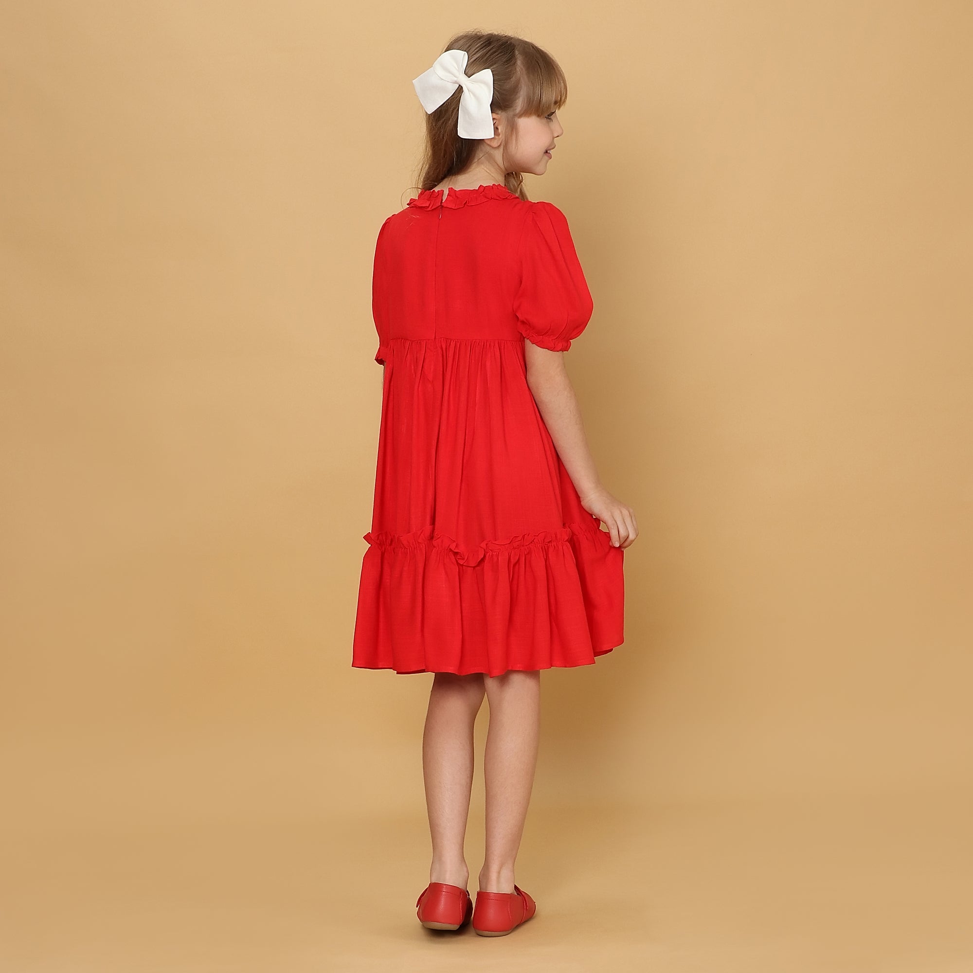 Vestido Infantil Lírio Vermelho