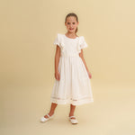 Vestido Infantil Louise Viscolinho Off White