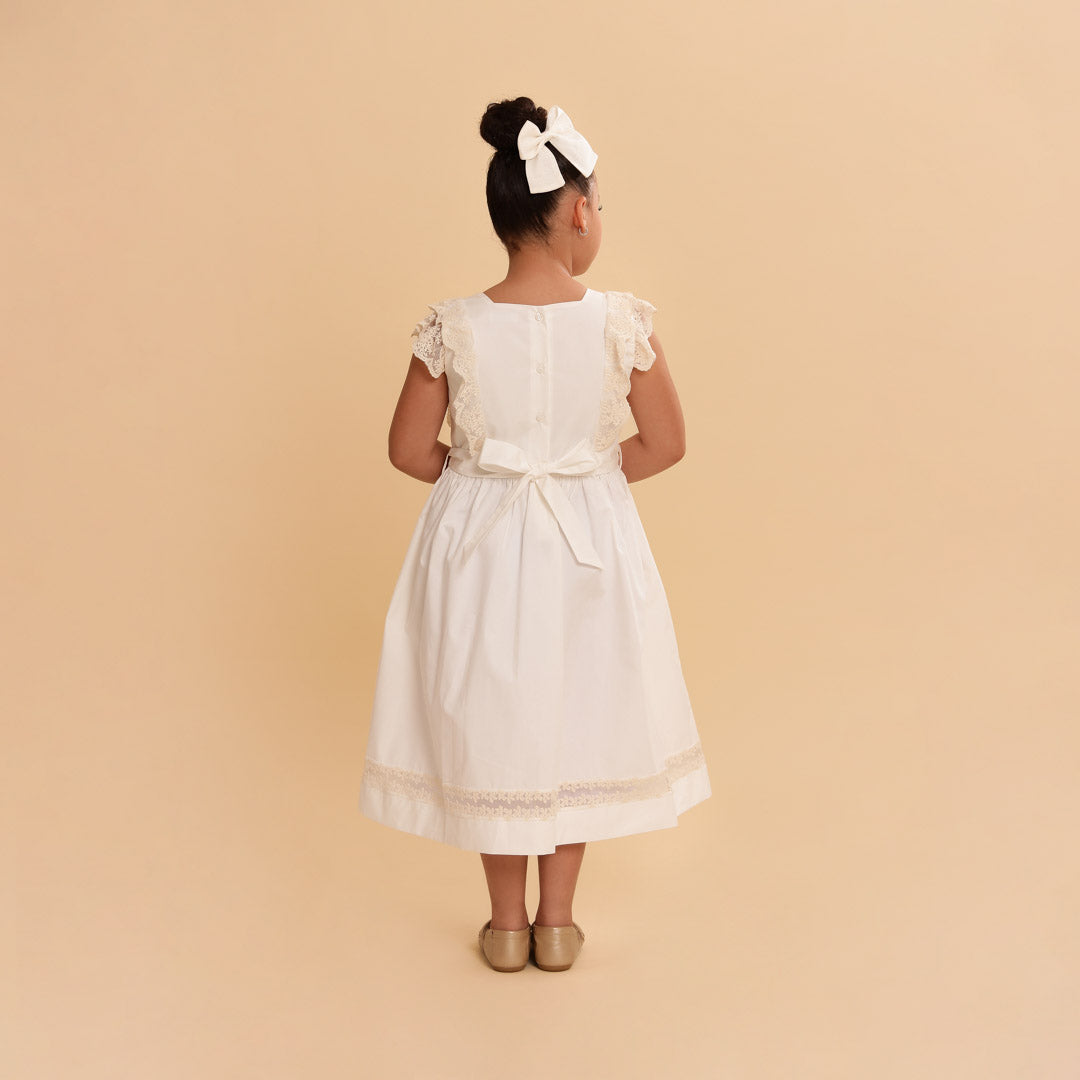 Vestido Infantil Meghan Off White