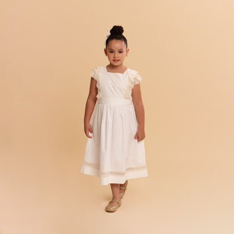 Vestido Infantil Meghan Off White