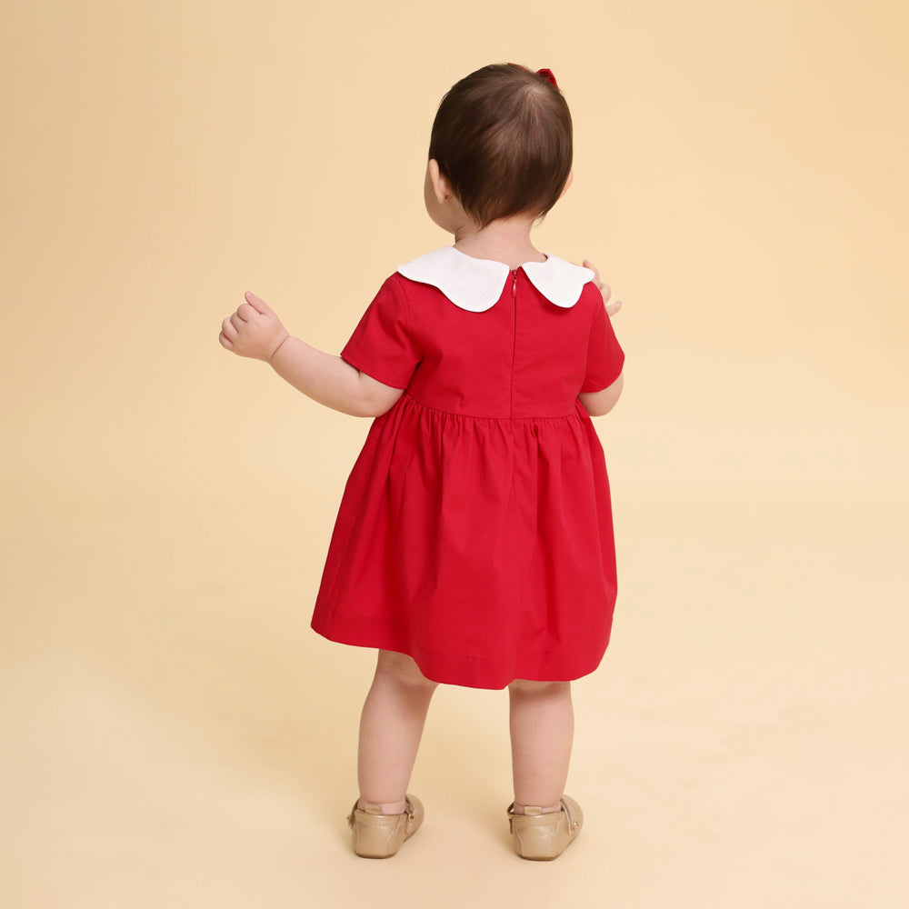 Vestido Bebê Florença Vermelho