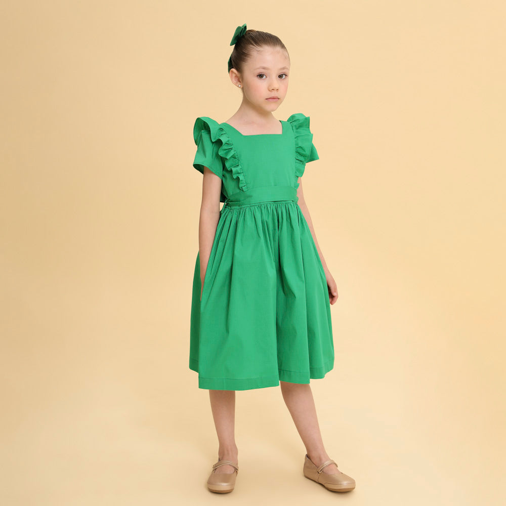 Vestido Infantil Gordes Verde