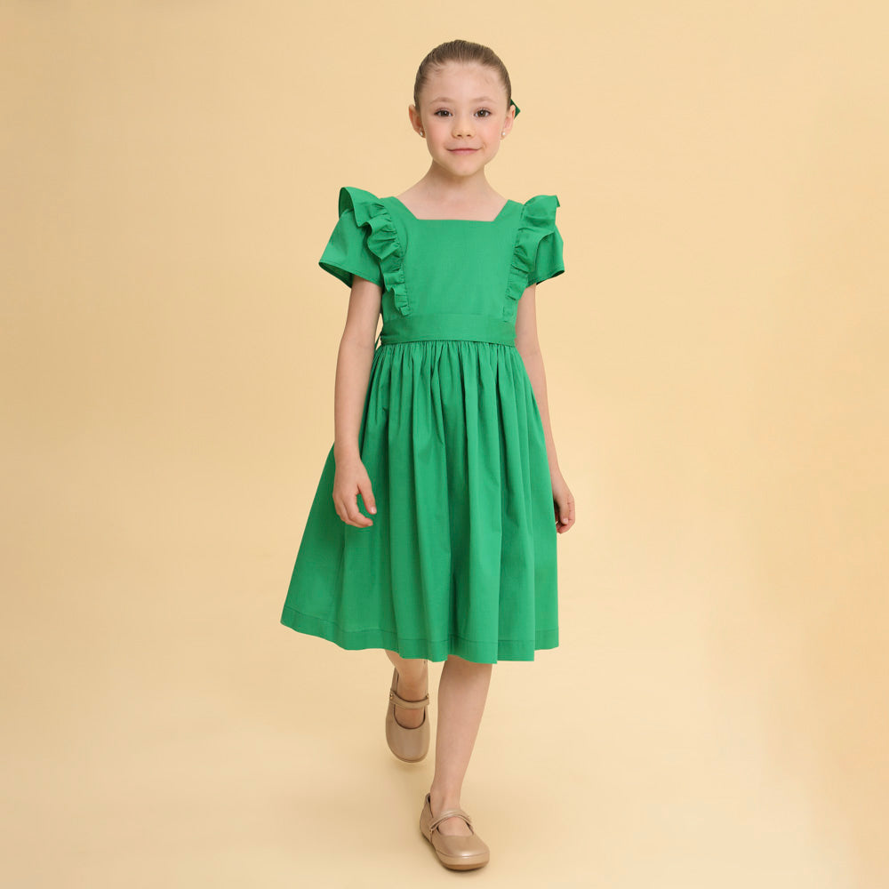 Vestido Infantil Gordes Verde