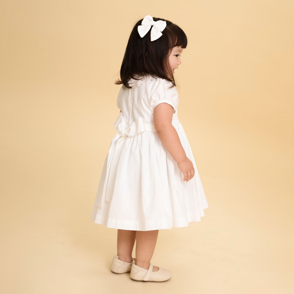 Vestido Bordado Bebê Lili Renda Renascença Branco