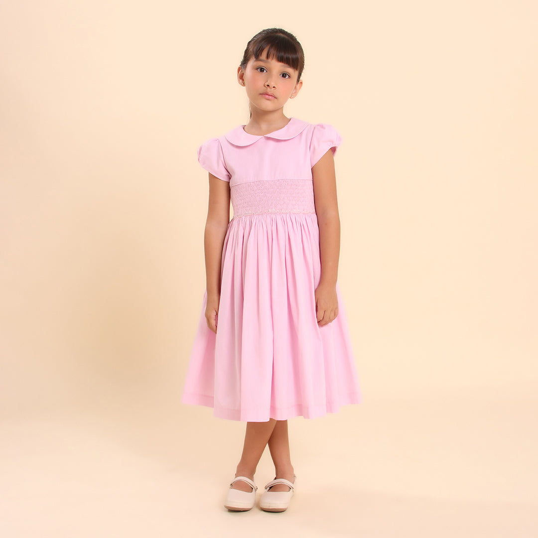Vestido Bordado Infantil Clara Rosa