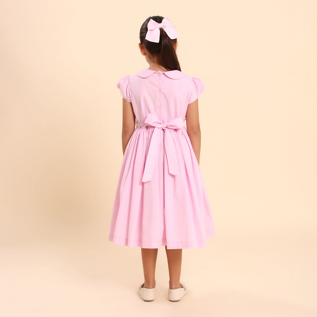 Vestido Bordado Infantil Clara Rosa