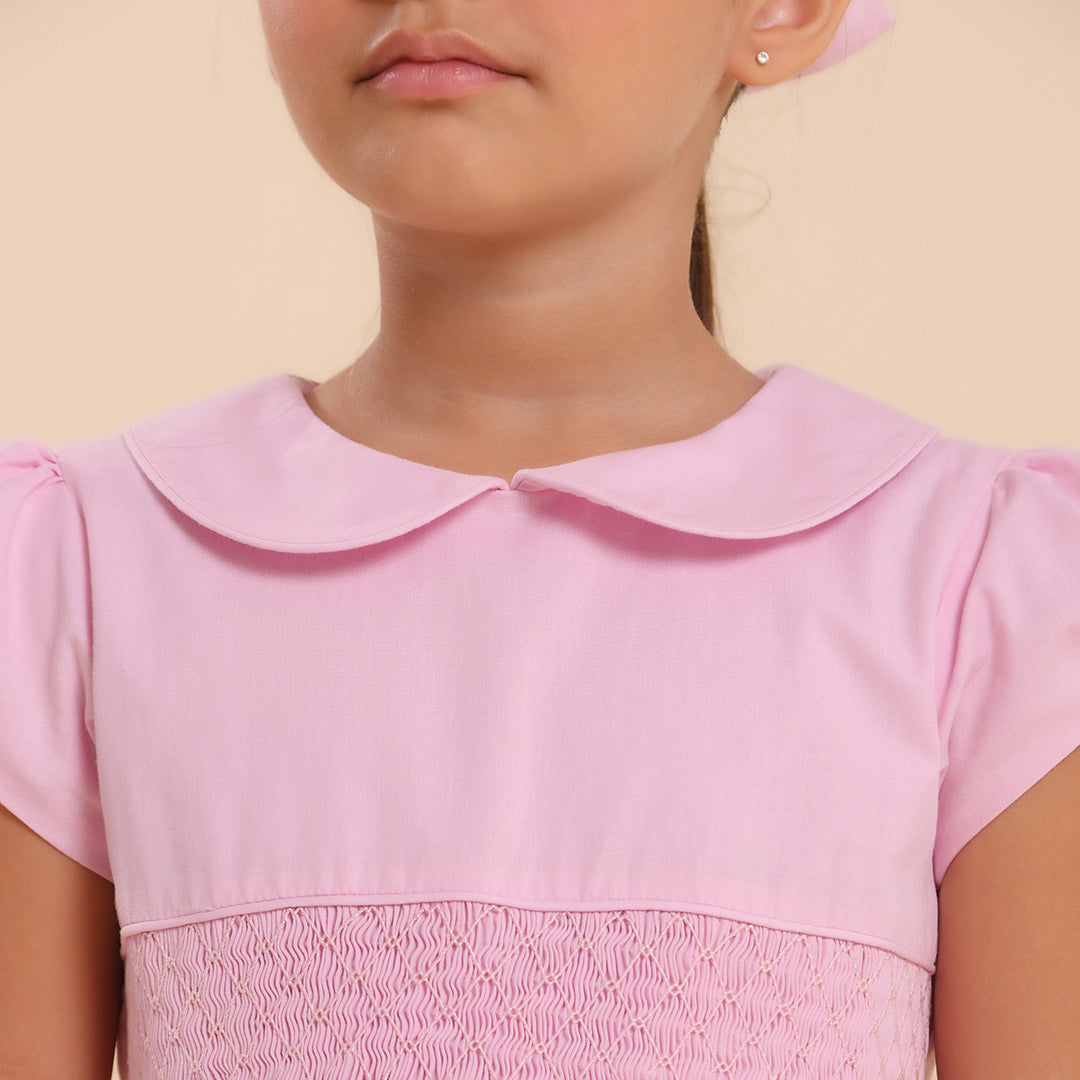 Vestido Bordado Infantil Clara Rosa