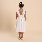 Vestido Festa Infantil Babado Off White