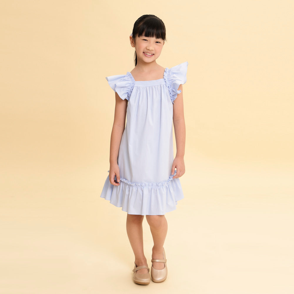 Vestido Infantil Bolonha Azul