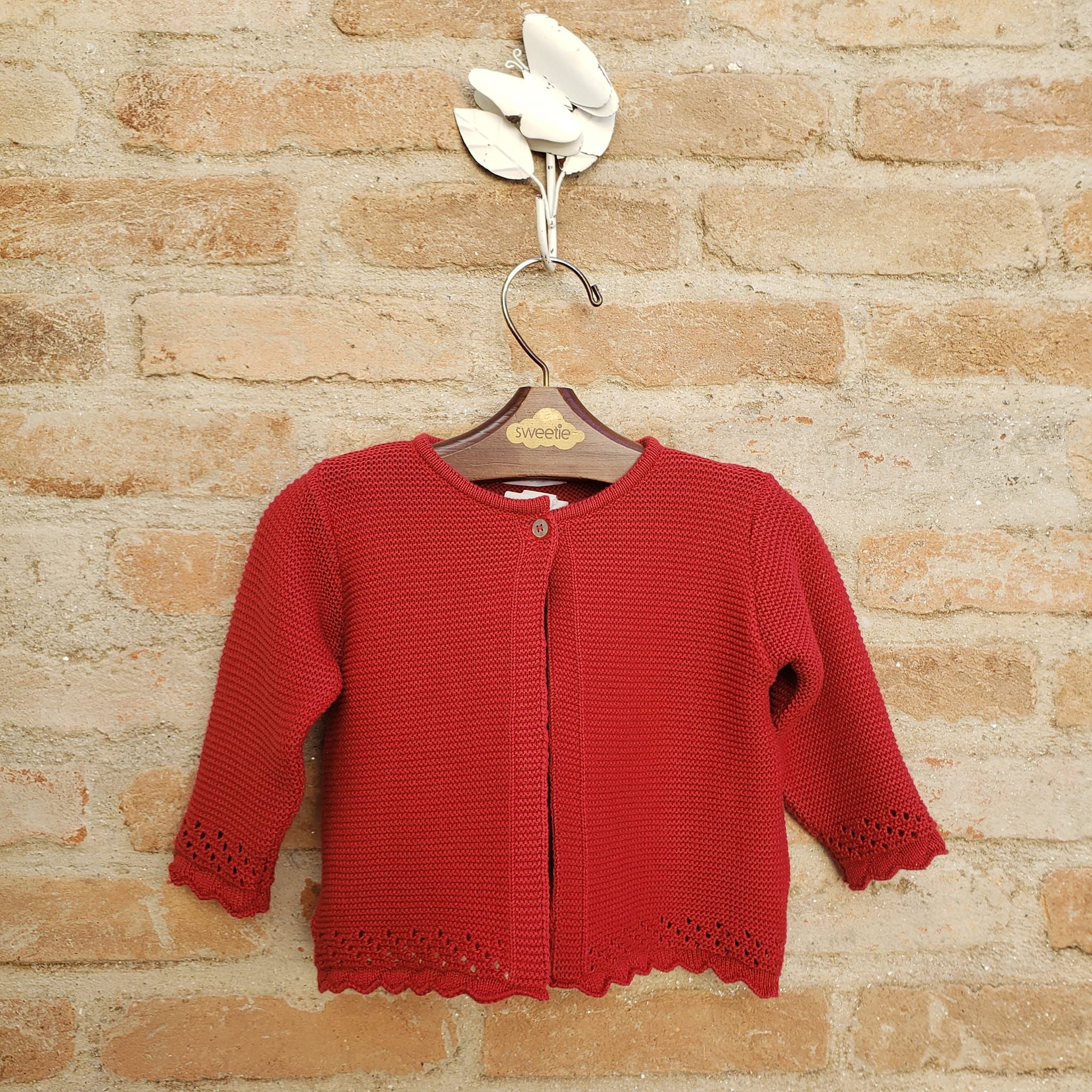 Casaqueto de Tricot Bebê Cora Vermelho