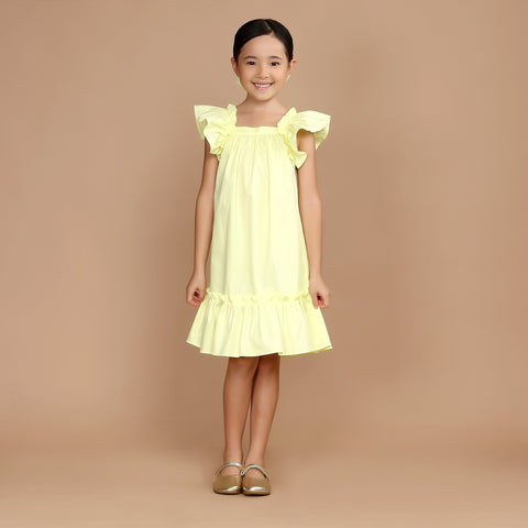 Vestido Infantil Bolonha Amarelo