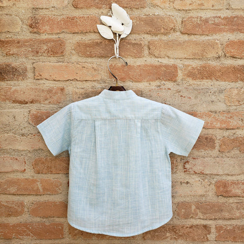 Camisa Leo Viscolinho Azul - Infantil - Vista das costas