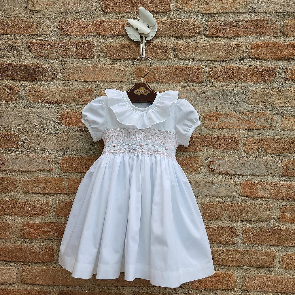 Vestido infantil online de cambraia