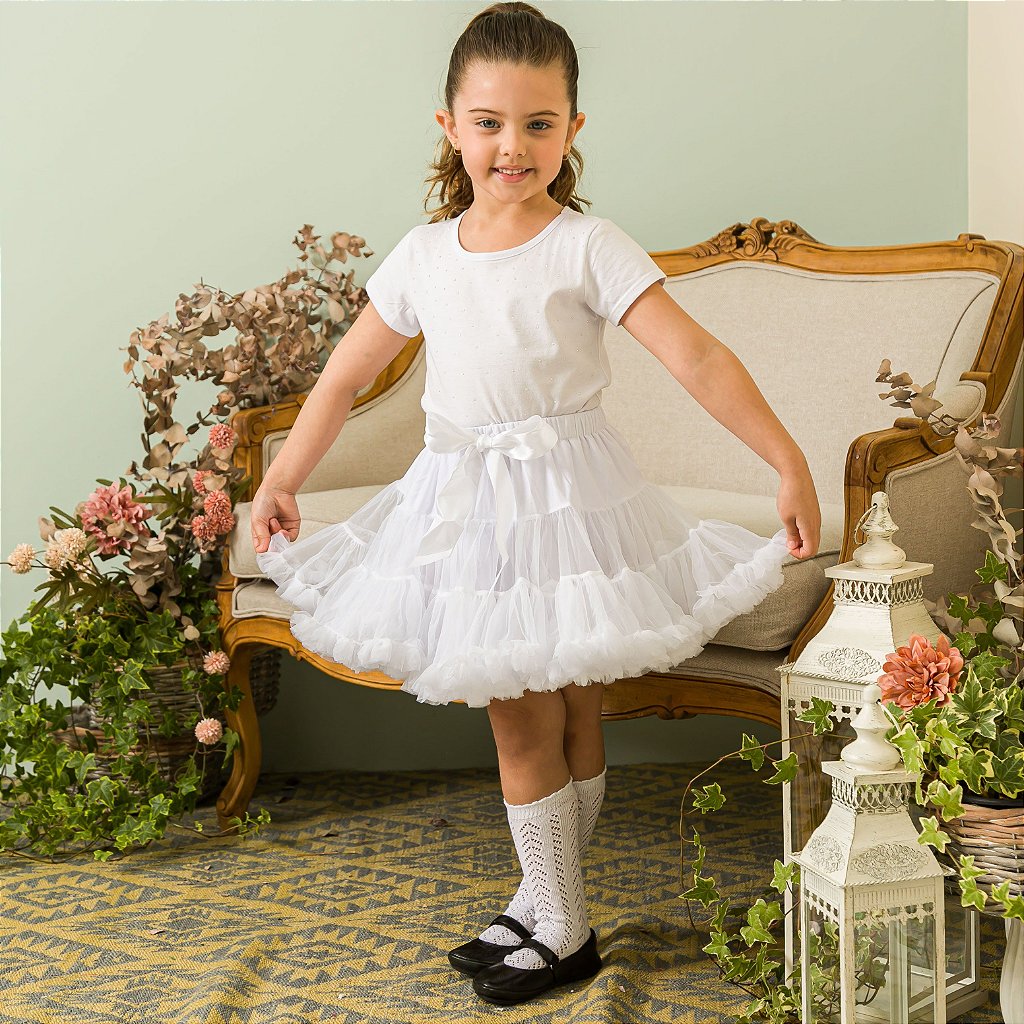 Saia de tutu hot sale branca
